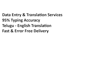 do fast and accurate data entry and telugu english translation