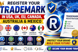 register your trademark in USA UK canada professionally for brand protection