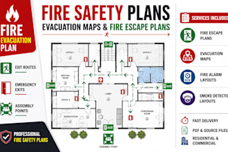 design fire safety plan evacuation map fire escape plans and fire alarm layouts