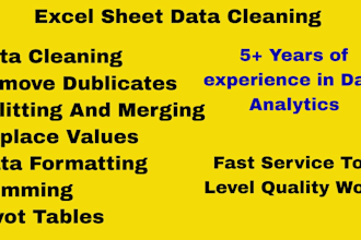 clean excel data, remove duplicates and format spreadsheets