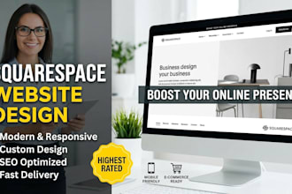 do modern sqaurespace website or redesign, business website development