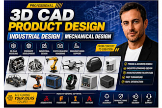 3d cad design industrial product design mechanical part design for manufacturing