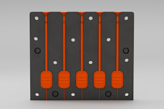 design 3d printable molds for silicone, foam, and plastic injection