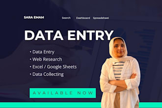 high quality data entry and spreadsheet management