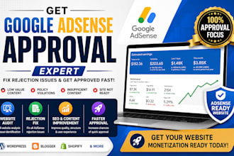 get google adsense approval guarantee fix adsense  website rejecton issue adword