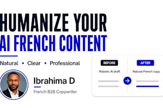 humanize and rewrite your ai generated french content