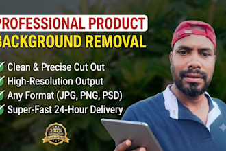 do professional photo editing and background removal