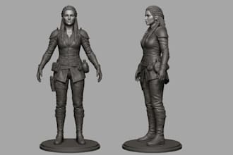 sculpt 3d statue full body 3d sculpture 3d figurine 3d miniature dnd tabletops