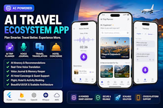 build ai trip planner app, voice journal, travel translation hotel concierge app