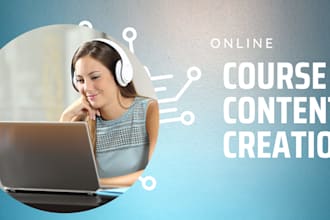 develop online courses and learning material