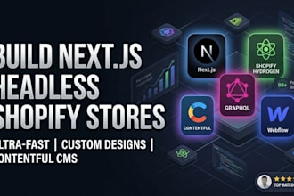 build a headless shopify store and custom nextjs webflow site