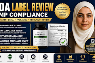 review fda gmp compliance, supplement labels, packaging and product regulations