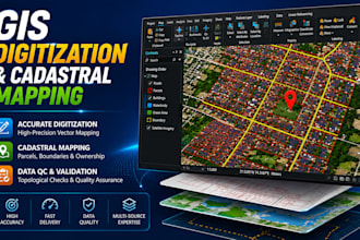 do gis digitization, cadastral mapping, and data qc