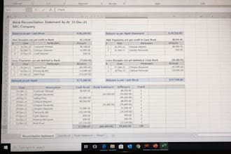 do bank reconciliation, bookkeeping, transaction updates