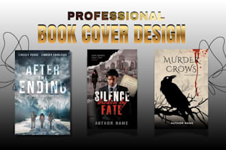 design your horror, thriller, dystopian, mystery crime novel book cover and art
