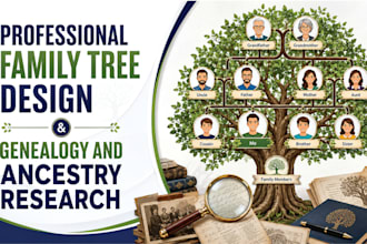 design a family tree chart do genealogy research ancestry and family history