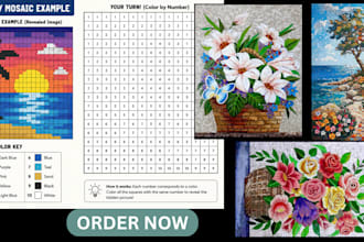 create mystery mosaics coloring book for adult and kids