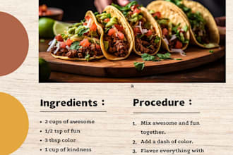 create bifold menu design