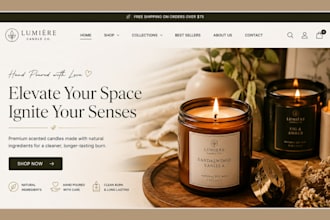 design spiritual shopify store tarot reading website candle store