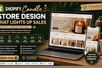 design a professional spiritual shopify store tarot reading website candle store