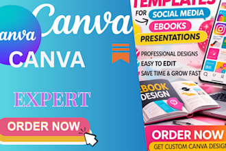 do anything on canva design flyer,banner,logo on canva,email template,substack