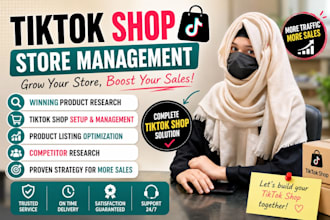 provide tiktok shop full store management and creator outreach