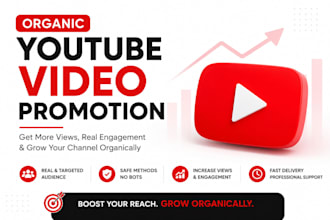 do organic youtube video promotion, music video promotion to increase views