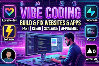 build, fix, and deploy web apps using vibe coding ai