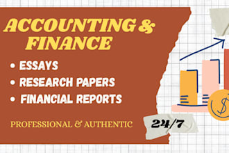 write finance, accounting, economics and market research reports