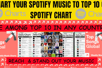 chart your spotify music and organic spotify growth to top 10 spotify chart