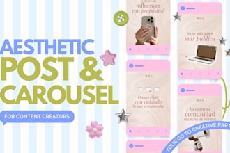 design posts and carousels for content creators