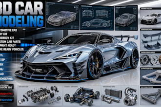 design 3d cad car product 3d car model vehicle design automotive cad car render