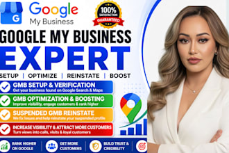 set up and boost your google my business gmb reinstate gmb