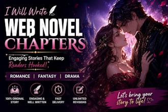 ghostwrite romance and fiction novel chapters for you