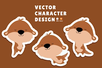 create vector character vector mascot vector sticker