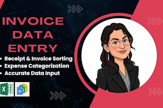do accurate data entry from invoices and receipts to excel