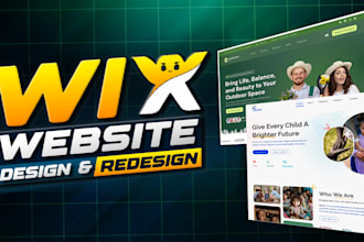 design or redesign custom wix website, wix studio, and wix landing page