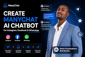 create manychat ai chatbot for instagram facebook and whatsapp