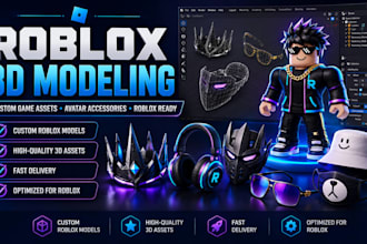 sculpt showroom grade roblox accessories, from wireframe to final render
