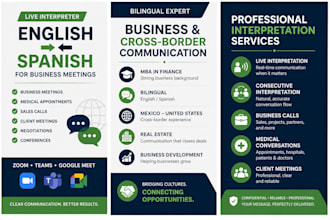 be your english to spanish interpreter for zoom and business meetings