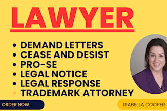 write pro se legal demand or cease and desist letters