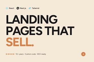 develop a high converting react and nextjs landing page