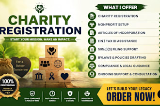 do charity registration and nonprofit setup professionally