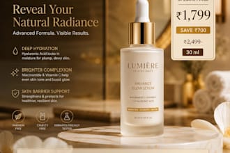create premium skincare serum product ad designs