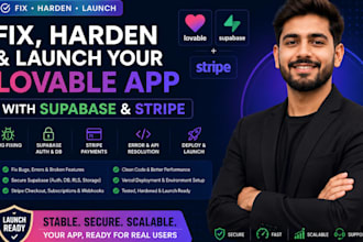 fix, harden and launch your lovable app with supabase and stripe