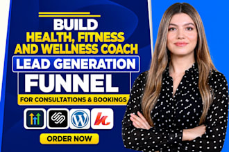 do health, fitness and wellness coach funnel for leads, consultations, bookings