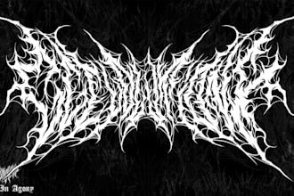 make a technical deathmetal, deathcore and metalcore logo
