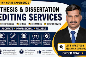 proofread, edit and format your thesis or research
