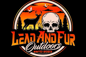 draw fierce hunting mascot logo for your brand or team