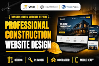 design construction redesign hvac solar landing page plumbing roofing website